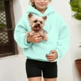 thumbnail image 2 of REDARER Girls Animal Pocket Hoodie with Shoulder Straps, Long Sleeve Pet Carrier Sweatshirt for Kids Fun Wear,13-14 Years, 2 of 6