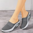 thumbnail image 2 of Slippers Woman Ladies Summer Fashion Solid Color Large Mesh Bag Toe Slippers Non Slip Beach Ladies Sandals Dark Gray 36, 2 of 6