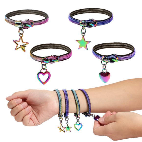 Pulsera Fidget JXM con cierre para autismo, TDAH y ansiedad, juego de 4