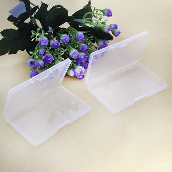 ETEREAUTY 2-Pack Clear Plastic Business Card Holder for ID and Credit Cards, Professional Organizer for Office and Travel