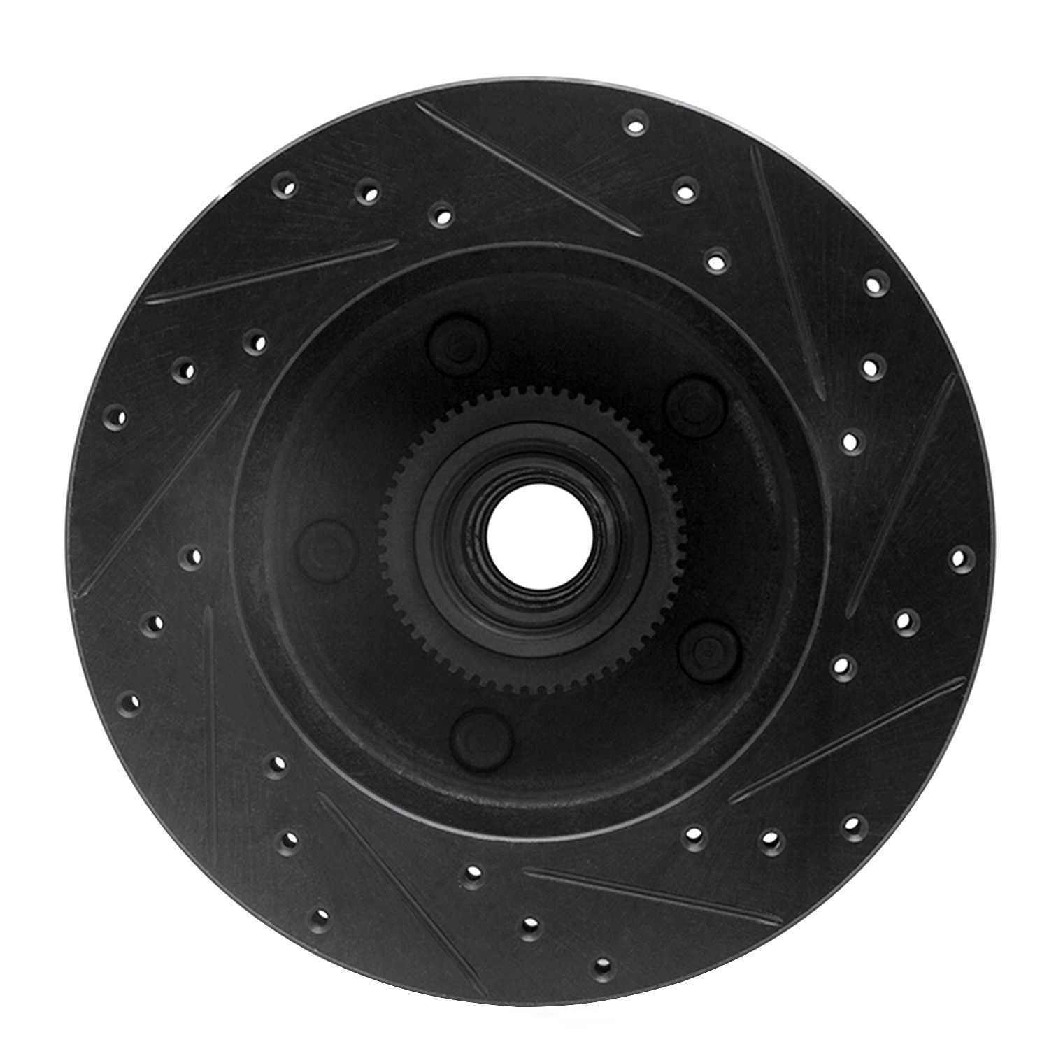 Dynamic Friction Company 633-54130L DFC Brake Rotor - Drilled And Slotted - Black