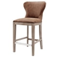 thumbnail image 2 of New Pacific Direct Dorsey 26" Faux Leather Counter Stool in Brown/Chocolate, 2 of 5