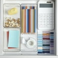 thumbnail image 6 of Martha Stewart Grady Set of 3 Clear Plastic Stackable Storage Boxes with White Engineered Wood Lids, 6 of 10