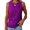 Purple, variant on Babysbule Womens Tank Tops Clearance Women's Casual Comfort Round Neck Solid Color Hundred Sleeveless Vest Tops