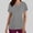 Gray, variant on Scrubs for Women Summer Scrub Tops V-Neck Modern Fit with 2 Patch Pockets and 2-Way Stretch Fabric Short Sleeve Uniform Green M