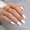 thumbnail image 6 of SHANGMENG Soft Gel Press on Nails Short Square Pure White, Naturally Stick on Nails in 32PCS Reusable Fake Nails Kit with Glue, Classic White, 6 of 9