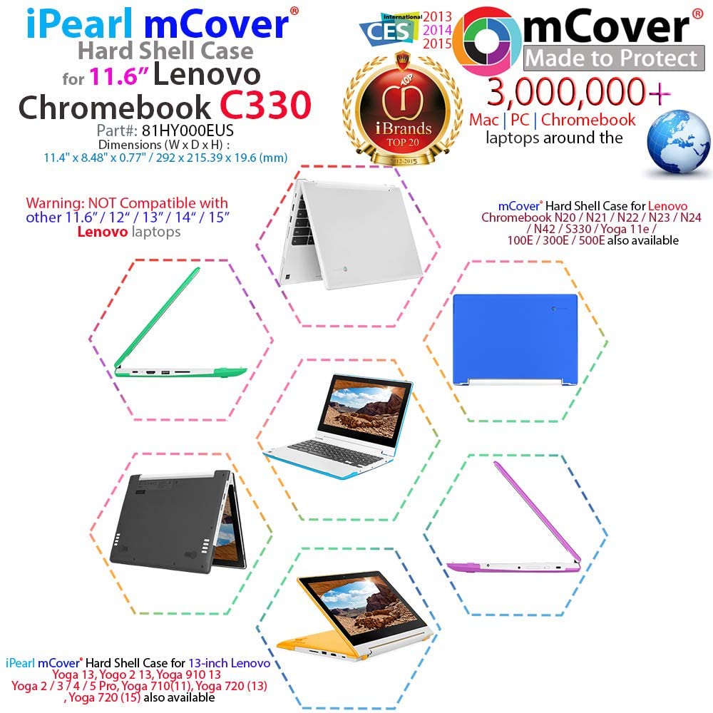 mCover Hard Shell Case for Late2018 11.6" Lenovo C330 Series