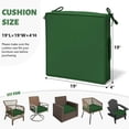 thumbnail image 2 of Kimunuk 4 Pack Outdoor Chair Cushions, 19" x 19" Waterproof Outdoor Seat Cushions Couch Pads with Ties & Handle for Patio Furniture, Green, 2 of 6