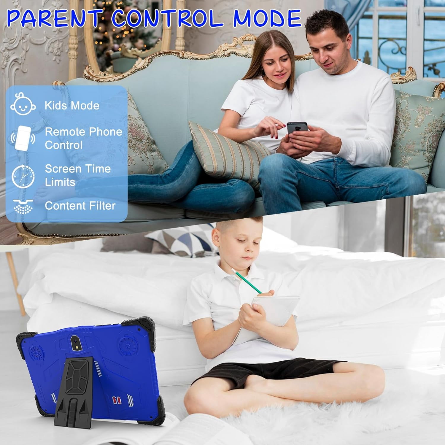 10.1 inch Android 13 Tablets 8GB+64GB Quad Core Tablet, IPS Screen, 8.0 MP Camera, Wi-Fi, Bluetooth, GPS, FM Tablet PC Black