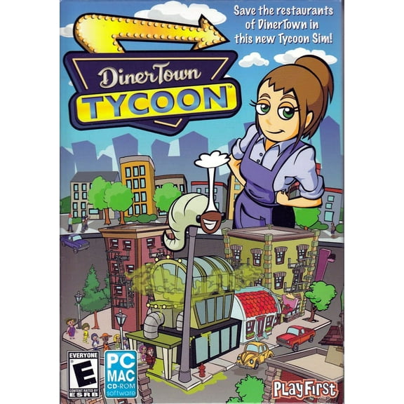 DinerTown Tycoon PC/MAC CD - Serve the Restaurants of Diner Town in this Tycoon Sim