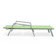 thumbnail image 6 of LeisureMod Marlin Outdoor Chaise Lounge Chair with Armrests – Grey Aluminum Frame, Adjustable Reclining Patio Lounger for Poolside, Garden, or Deck - Green, 6 of 12