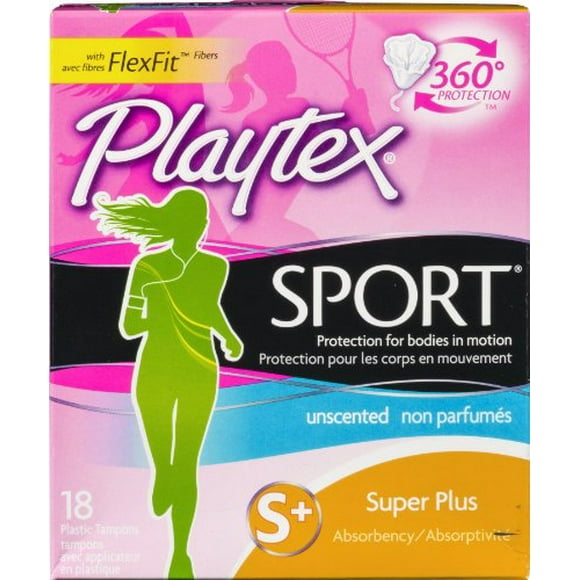 Playtex Femcare Sport Unscented Tampons - Super+: 18 Count