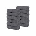 thumbnail image 2 of BNM Zero Twist Cotton Face Towel Washcloth Set of 12, Grey, 2 of 10