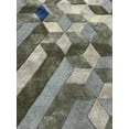 thumbnail image 5 of Beige and Brown Wool Blend Geometric 4 ft x 6 ft Hand tufted Carpet wool & viscose area rug, 5 of 5