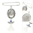 thumbnail image 4 of FRCOLOR Silver Brooch Pin for DIY Wedding Bouquet Decor with Smooth Surface 2pcs,2.95"X2.36"X0.79", 4 of 5