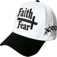 thumbnail image 2 of Hat Faith Over Fear Baseball Cap Inspirational Hat for Daily Wear(White,1Pcs) Rkxzt, 2 of 5