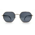 thumbnail image 5 of Luxury Gangster Octagonal Retro Refined Gentlemans Metal Rim Sunglasses Gold - Black, 5 of 8