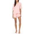 thumbnail image 2 of Christian Siriano New York Yasuni Loungewear Shorts Set, Small, Orange, 2 of 5