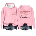 thumbnail image 1 of Chandail à Capuche Oversize pour Femmes avec Slogan Graphique, Manches Longues, Esthétique avec Poches, 1 of 2