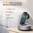 thumbnail image 6 of 7-in-1 Wireless Charging Station For iPhone, Apple Watch, AirPods & Bluetooth Speaker Alarm Clock Dimmable Night Light Gray, 6 of 8