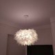 thumbnail image 2 of Kronleuchter mit white Feder, 45 cm, 40 W, E27, Deckenleuchte, Lampenschirm für Schlafzimmer, Wohnzimmer, Dekoration, 2 of 5