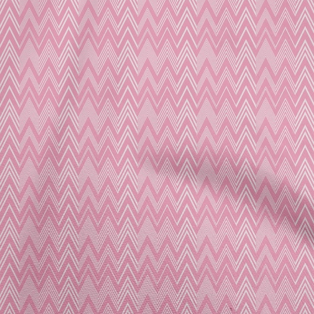 oneOone Rayon Light Pink Fabric Chevron Craft Projects Decor Fabric Printed By The Yard 56 Inch Wide