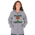 thumbnail image 4 of Crushing Christmas Nutcracker Pun Zip Up Hoodie Men's Women's Brisco Brands X, 4 of 6