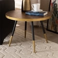 thumbnail image 2 of Baxton Studio Lauro Table Basse Ronde en Bois et Métal Noir et Or, 2 of 7