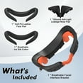 thumbnail image 3 of Baoyemes face mask pad and facial interface are compatible with Meta Oculus Quest 3 accessories, featuring replaceable and upgradable sweat resistant PU leather pads, 3 of 8