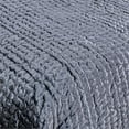 thumbnail image 2 of Pemberly Row 108" Velvet and Solid Cotton Sateen King Quilt in Fog Blue, 2 of 6