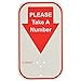 thumbnail image 3 of Sato 106000100 Red Take-a-Number Sign, 3 of 3