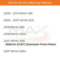 thumbnail image 2 of Max Advanced Brakes - Brake Kit for 2008-2010 2011 2012 2013 BMW 128i 323i 325i 325xi 328i 328xi Front Replacement Geomet Coated Disc Brake Rotors and Ceramic Brake Pads, 2 of 9