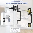 thumbnail image 2 of Ohuhu Front Door Handle Set, Heavy Duty Matte Black Entryway Door Handleset (Without Deadbolt), Modern Zinc Alloy Exterior Entry Door Lever, 2 of 8