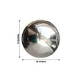 thumbnail image 3 of Efavormart 2 Pack Silver Stainless Steel Gazing Globe Mirror Ball, Reflective Shiny Hollow Garden Spheres - 12", 3 of 5