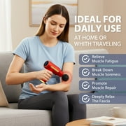 Massage Gun Deep Tissue, Neck Massager, Massage Tool, Muscle Roller, Red