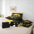 thumbnail image 6 of Manfei American Football Bedding Comforter Set 7-Piece for Kids Teens, Rugby Helmet Full Bedding Set, Black Yellow Graffiti Splash Fitted Sheet Flat Sheet, Microfiber Bedroom Decor, 6 of 8