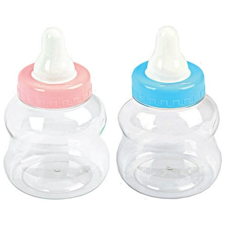 Big Large Jumbo Fillable Bottle Baby Shower Favors Decor Blue Pink