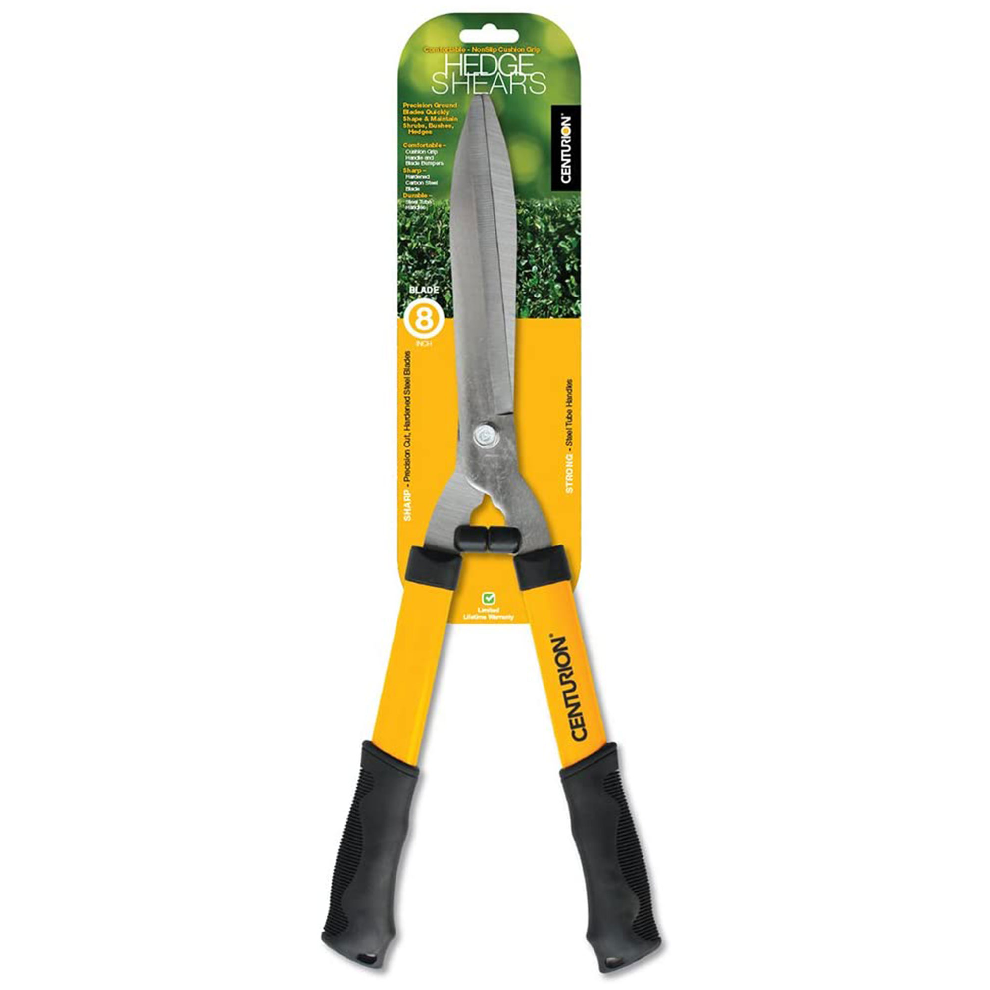 CENTURION 511 8 Inch Precision Steel Blades Hedge Shears w/ Non-Slip Grips - image 5 of 8