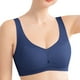 thumbnail image 1 of Gibobby Brasier deportivo para mujer Ropa interior sin costuras de seda helada súper fina, pecho grande para mujer, pequeño, sin anillo de, caída de tamaño(Azul,4XL), 1 of 5