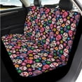 thumbnail image 3 of Binienty Floral Sugar Skull Car Seat Covers Front And Backseat with Matching Console Armrest Cushion Steering Wheel Cover Seat Belt Cushion Pad Headrest Covers 14 Piece Automotive Interior Decor Set, 3 of 7
