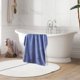 thumbnail image 4 of Toalla de baño de terciopelo con estampado de tiras, grande, absorbente, de secado rápido, para adultos, suave y afelpada, ideal para el hogar, spa y playa. Aestivo | Azul | AESTIVO, 4 of 6