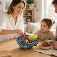 thumbnail image 4 of Berry Washing Bowl, Self‑Spinning Fruit Washer Colander With Drain Holes, Hands‑Free Rinsing Ceramic Drainage Basket, Quick Strain Design For Strawberries, Blueberries, Grapes And Tomatoes, 4 of 5