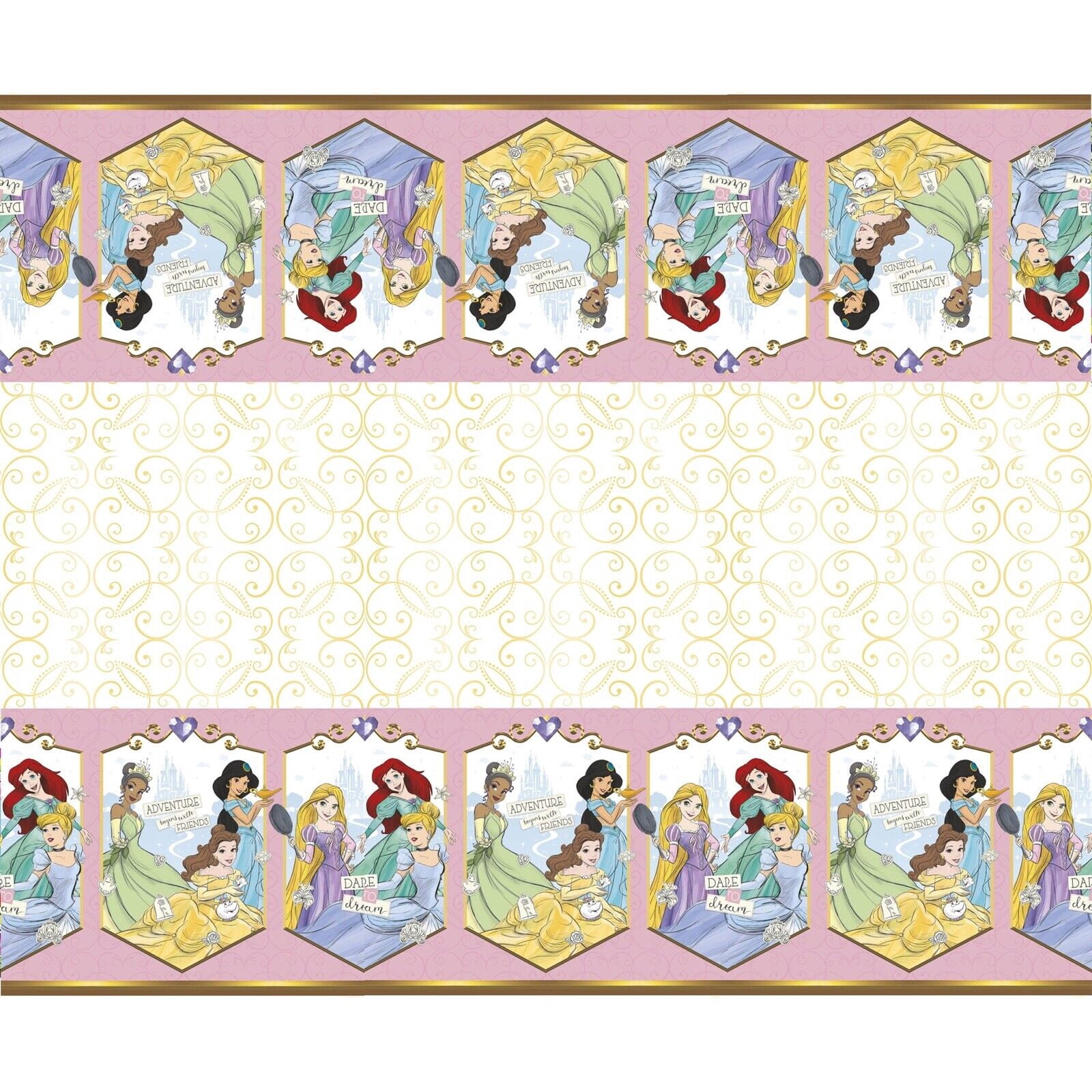 (4 pack) Disney Princess Plastic Party Tablecloth, 84 x 54in