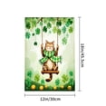 thumbnail image 4 of Amhnf Cat On Swing With Clover And Gold Coins Garden Flag For Home Outdoor Garden Yard Decor 12x18 inch, 4 of 5