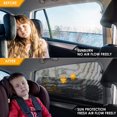 thumbnail image 5 of Parasol universal para ventanas traseras de coche: 2 protectores universales para ventanas laterales traseras de coche, SUV, protegen a niños y mascotas de los rayos UV | Negro resistente al calor (L), 5 of 5