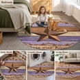 thumbnail image 6 of Area Rug 36in, Farmhouse Retro American Star Floor Carpet Living Room Rug, Country Purple Brown Wooden Non-Slip Welcome Mat Indoor Rugs for Bedroom Dining Room, 6 of 9