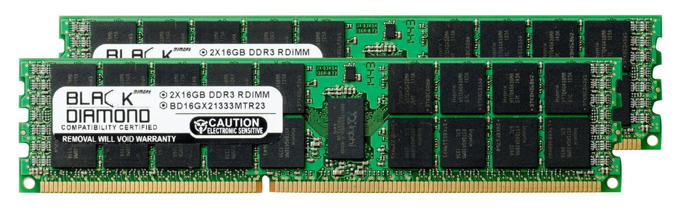 32GB 2X16GB Memory RAM for HP ProLiant Series DL320 G6 High Efficiency,  DL360 G7 Efficiency Black Diamond Memory Module 240pin PC3-10600 1333MHz  DDR3 