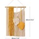 thumbnail image 4 of Decoración para colgar en la pared, borlas de hojas tejidas, decoración de pared, arte moderno de pared para decoración de dormitorio, sala de estar, amarillo, 4 of 5