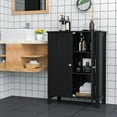 thumbnail image 2 of Topbuy Bathroom Storage Cabinet Floor Storage Freestanding Organizer Cabinet Black, 2 of 6
