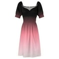 thumbnail image 6 of Black Pink White Ombre Dip Dye Look Dress Party dresses elegant guest wedding dress chic and elegant evening dress, 6 of 7